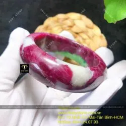 Vòng bản Ruby Nam Phi 3 màu bản 21, ni tay 57mm - Hình ảnh 8