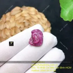 Tượng Chúa Jesus Ruby Nam Phi, kích thước 18mm