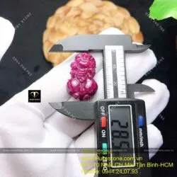 Tỳ hưu Ruby Nam Phi, KT 26mm - Hình ảnh 3