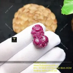 Tỳ hưu Ruby Nam Phi, KT 26mm - Hình ảnh 5