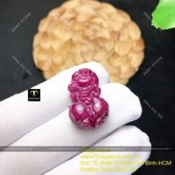 Tỳ hưu Ruby Nam Phi, KT 26mm - Hình ảnh 7