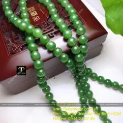 Vòng cổ ngọc bích Canada 108 hạt 8 ly - Hình ảnh 4