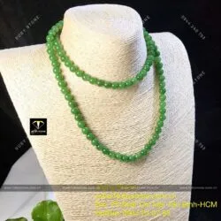 Vòng cổ ngọc bích Canada 108 hạt 8 ly - Hình ảnh 6