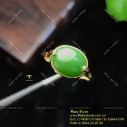 Nhẫn đốt trúc ngọc bích Canada, vàng 10k