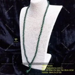 Tràng hạt 108 ngọc bích Canada 8 ly xanh đậm - Ảnh 7