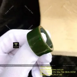 Nhẫn càn long Ngọc bích xanh đậm - Ảnh 2
