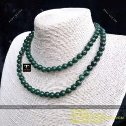 Tràng hạt 108 ngọc bích Canada 8 ly xanh đậm - Ảnh 8