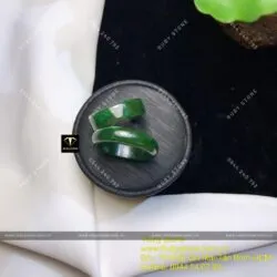 Cặp nhẫn Ngọc bích tròn - vuông 6mm - Hình ảnh 3