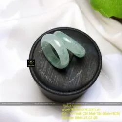 Nhẫn cặp bản tròn Phỉ thuý (Jadeite A) - Hình ảnh 4