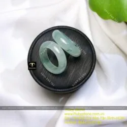Nhẫn cặp bản tròn Phỉ thuý (Jadeite A)