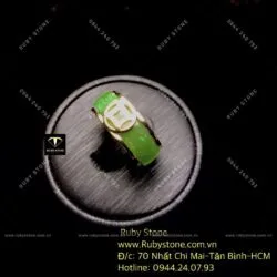 Nhẫn Kim tiền Ngọc bích Canada, vàng 10k (3 trong 1) - Ảnh 3