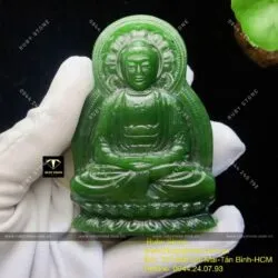 Phật A Di Đà ngọc bích tự tại, KT 80mm - Hình ảnh 7