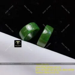 Nhẫn cặp Ngọc bích Canada, bản vuông 8mm Nhẫn cặp Ngọc bích Canada, bản vuông 8mm