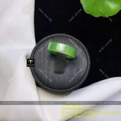 Nhẫn Ngọc bích Canada xanh lá, bản vuông 6mm