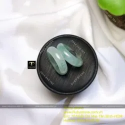 Nhẫn cặp bản tròn Phỉ thuý (Jadeite A) - Hình ảnh 5
