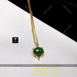 Mặt dây chuyền hồ ly Ngọc bích, vàng 10k - Ảnh 2