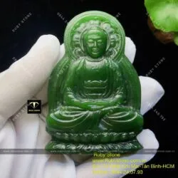 Phật A Di Đà ngọc bích tự tại, KT 80mm - Hình ảnh 8