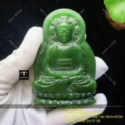 Phật A Di Đà ngọc bích tự tại, KT 80mm - Hình ảnh 6