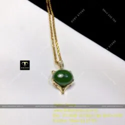 Mặt dây chuyền hồ ly Ngọc bích, vàng 10k - Ảnh 3