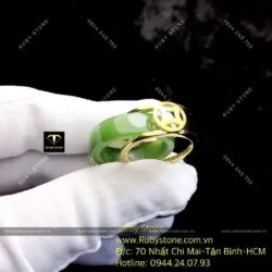 Nhẫn Kim tiền Ngọc bích Canada, vàng 10k (3 trong 1) - Ảnh 5