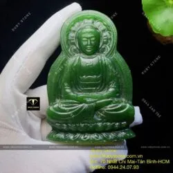 Phật A Di Đà ngọc bích tự tại, KT 80mm - Hình ảnh 5