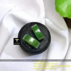 Nhẫn cặp Ngọc bích Canada, bản vuông 8mm Nhẫn cặp Ngọc bích Canada, bản vuông 8mm