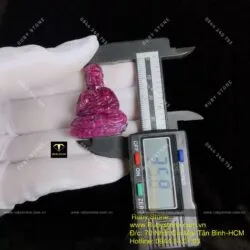 Phật Thích Ca Ruby Nam Phi, KT 36mm - Hình ảnh 2