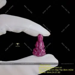 Phật quan âm bồ tát Ruby Nam Phi, kích thước 25mm - Hình ảnh 6