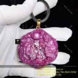 Mặt dây chuyền Thiện-Ác Ruby Nam Phi, vàng 18k - Hình ảnh 10