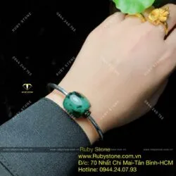 Kiềng bạc lu thống ngọc Cẩm thạch sơn thuỷ (jadeite A) - Hình ảnh 4