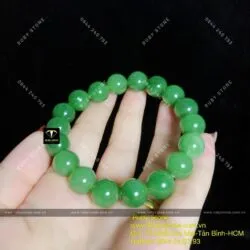 Vòng chuỗi ngọc bích Canada xanh lá 12 ly - Hình ảnh 4