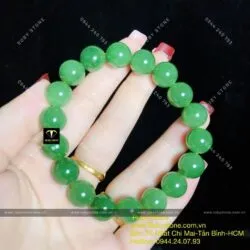 Vòng chuỗi ngọc bích Canada xanh lá 12 ly - Hình ảnh 3