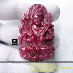 Phật Hư Không Tạng tuổi Sửu - Dần Ruby Nam Phi, KT 60mm - Hình ảnh 7