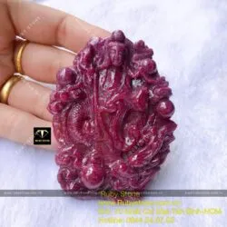 Phật bà quan âm Ruby Nam Phi, kích thước 74x52mm - Hình ảnh 12