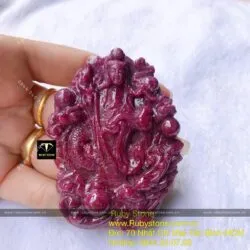 Phật bà quan âm Ruby Nam Phi, kích thước 74x52mm - Hình ảnh 6