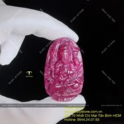 Phật bản mệnh Thiên thủ thiên nhãn Ruby Nam Phi, kích thước 43mm