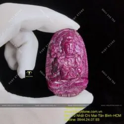 Phật Đại Thế Chí Bồ Tát Ruby Nam Phi - tuổi Ngọ, KT 50mm - Ảnh 6