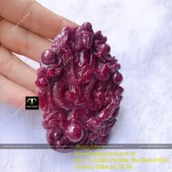 Phật bà quan âm Ruby Nam Phi, kích thước 74x52mm - Hình ảnh 11