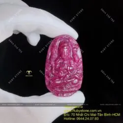 Phật bản mệnh Thiên thủ thiên nhãn Ruby Nam Phi, kích thước 43mm - Hình ảnh 8