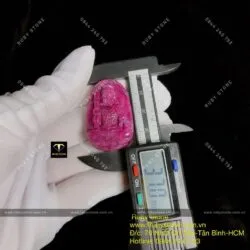 Phật bản mệnh Bất Động Minh Vương Ruby Nam Phi - tuổi Dậu, kích thước 37mm - Ảnh 3