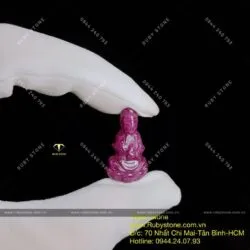 Phật quan âm bồ tát Ruby Nam Phi, kích thước 25mm - Hình ảnh 5