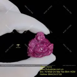 Phật Di Lặc Ruby Nam Phi, kích thước 29mm - Hình ảnh 6