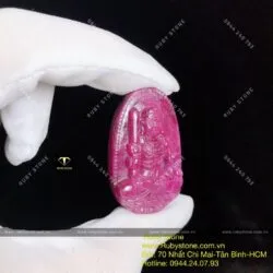 Phật bản mệnh Bất Động Minh Vương Ruby Nam Phi - tuổi Dậu, kích thước 37mm - Ảnh 7