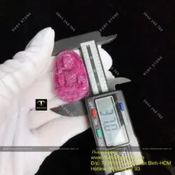 Phật bản mệnh Bất Động Minh Vương Ruby Nam Phi - tuổi Dậu, kích thước 37mm - Ảnh 2