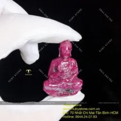 Phật bản mệnh A Di Đà Ruby Nam Phi - tuổi Hợi, kích thước 44mm - Ảnh 4