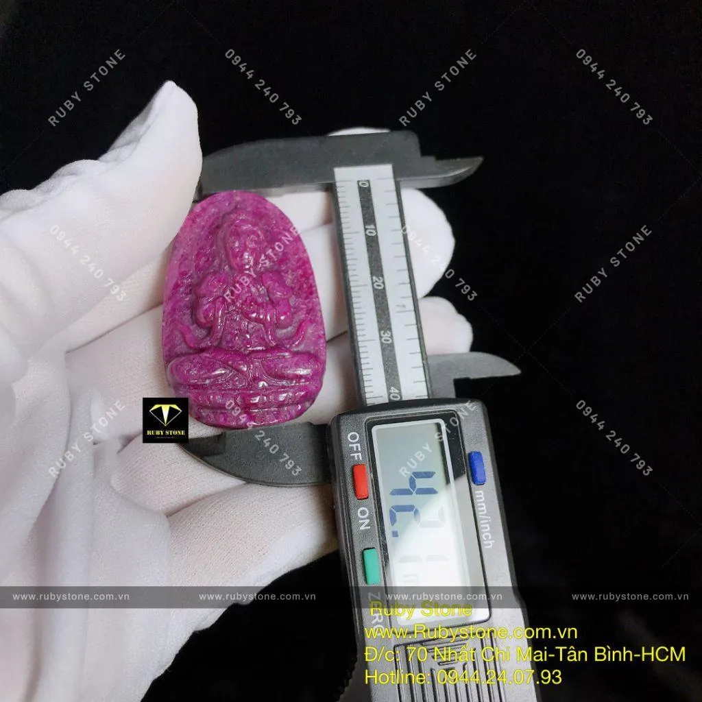 Phật bản mệnh Như lai đại nhật Ruby Nam Phi - tuổi Thân, Mùi, kích thước 42mm Phật bản mệnh Như lai đại nhật Ruby Nam Phi - tuổi Thân, Mùi, kích thước 42mm - Ảnh 3