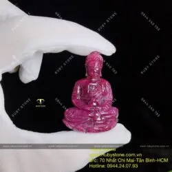 Phật bản mệnh tuổi Hợi - A Di Đà Ruby Nam Phi, KT 44mm