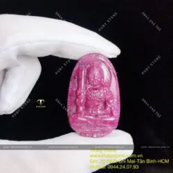 Phật bản mệnh Bất Động Minh Vương Ruby Nam Phi - tuổi Dậu, kích thước 37mm - Ảnh 5