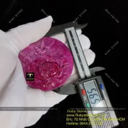 Tác phẩm hoa mẫu đơn khoe sắc Ruby Nam Phi, kích thước 56mm - Hình ảnh 3