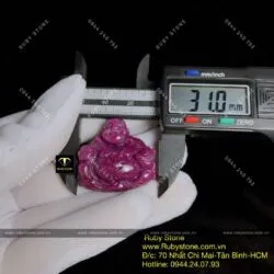Phật Di Lặc Ruby Nam Phi, kích thước 29mm - Hình ảnh 2